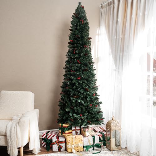 Belen 7.5ft Pencil Christmas Tree Prelit pre