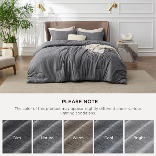 Dark Grey King Size Comforter Set