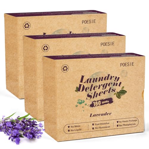 Laundry Detergent Sheets Lavender Scent 3 Pack 480 Sheets (480 Count)