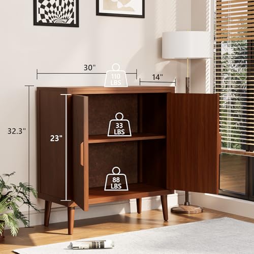 Set of 2 30" Storage Sideboards with Doors (2 Count)