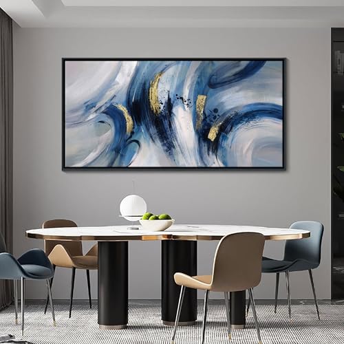 Abstract Line Art Framed Canvas