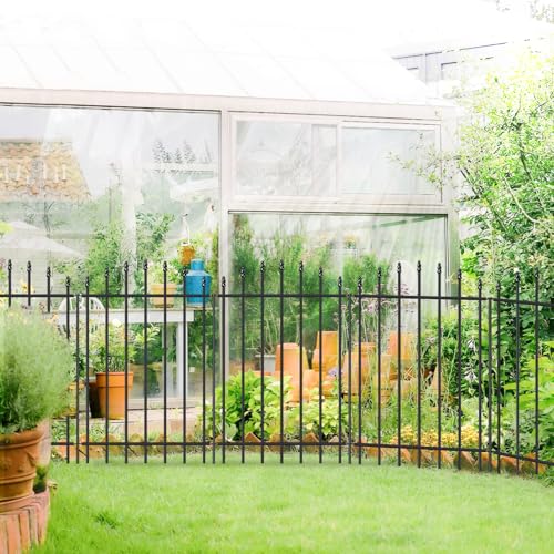 36” x 12’ No Dig Metal Garden Fence with Stakes