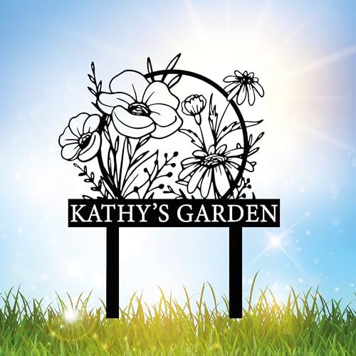Personalized Metal Garden Sign with Stake