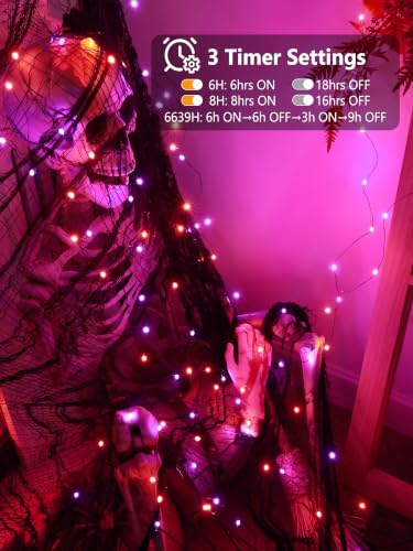 Purple & Orange Halloween Lights