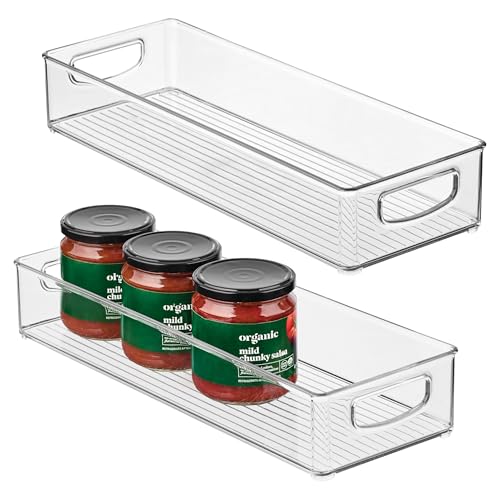 Slim Extra Long Clear Storage Bin (2 Count)