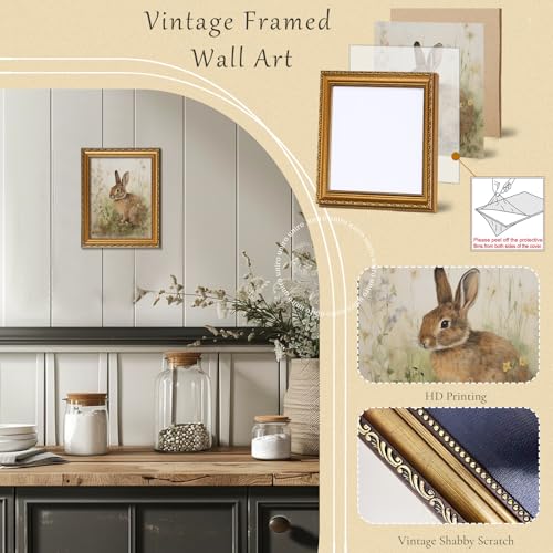 Vintage Gold Framed Wall Art for Home Decor