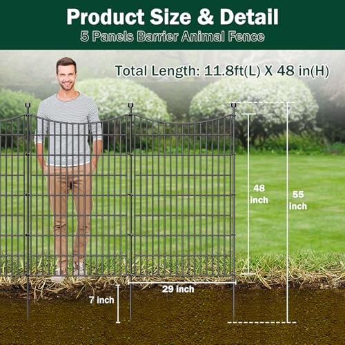 No Dig Dog Fence Outdoor for Yard