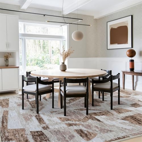 Brown 6X9 Area Rugs for Living Room Bedroom