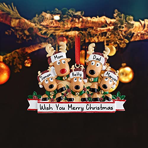 Personalized Deer Christmas Ornaments 2025 Family of 2