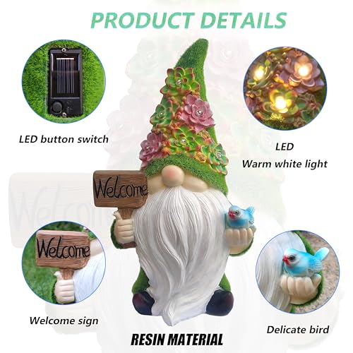 Solar Gnomes Garden Statues