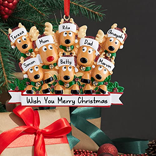 Personalized Deer Christmas Ornaments 2025 Family of 2