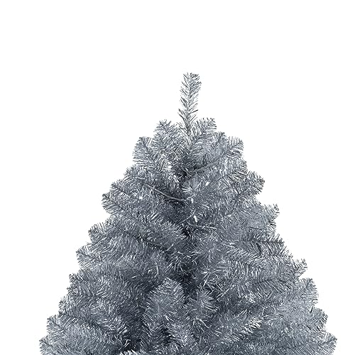 7.5ft Artificial Prelit Silver Christmas Tree
