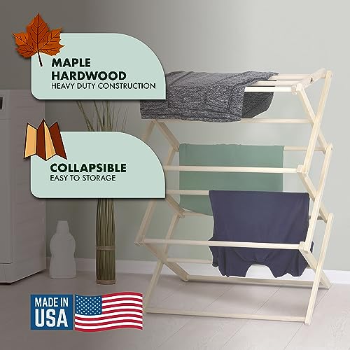 Premium American Maple Clothes Drying Rack