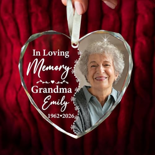 Personalized Memorial Glass Ornament 2026