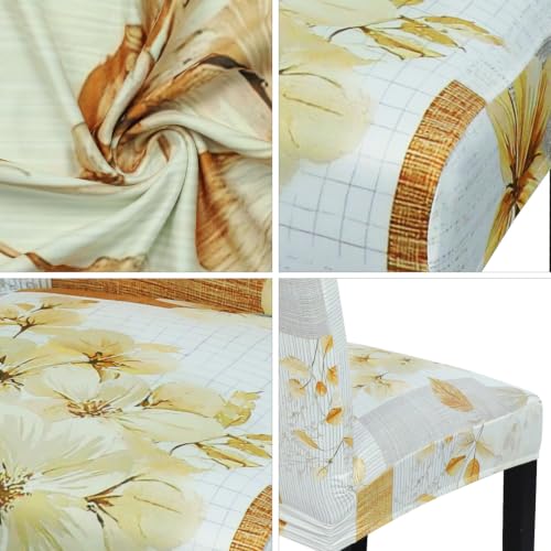 Pattern Chair Covers for Dining Room Set of 4