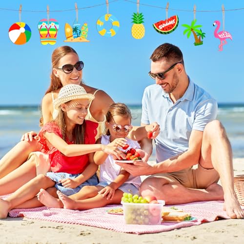 80PCS Wooden Summer Ornaments to Paint