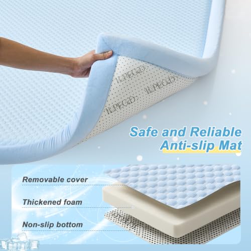 Baby Play Mat for Floor Nursery Rug Muscle Area Playroom Rug Elastic Foam 50x50 Playpenmat Elastic Foam 1.3" Thick Crawling Mat for Babies