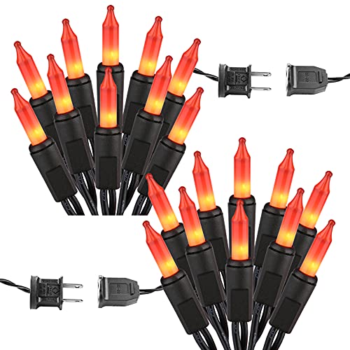 200 Count 42.6ft Orange Incandescent Indoor Halloween String Lights (42.6 Foot)