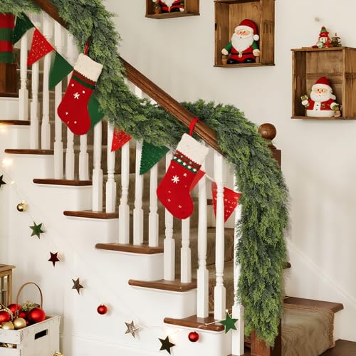 Lifelike Touch Artificial Cedar Garland for Christmas Decor