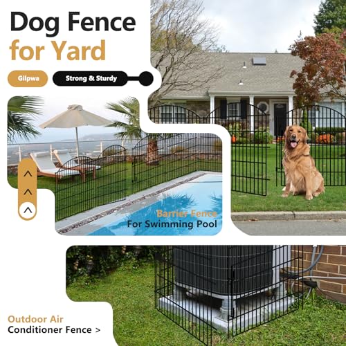 10 Panels Garden Fence Animal Barrier with Lock
