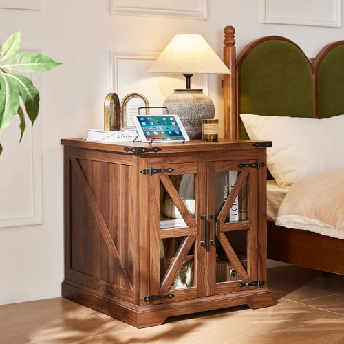 24'' End Table with Charger for Living Room