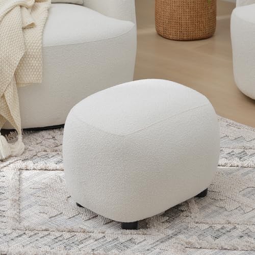 34" Wide 2 Boucle Swivel Barrel Chairs and 2 Ottomans Set (2 Count)