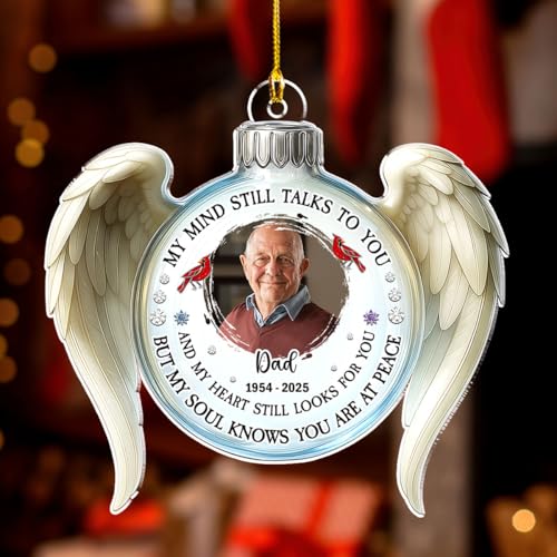 Personalized Custom Photo Acrylic Ornament for Loss of Loved Ones