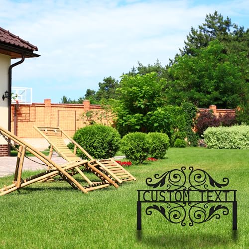 Personalized Metal Garden Sign with Stake