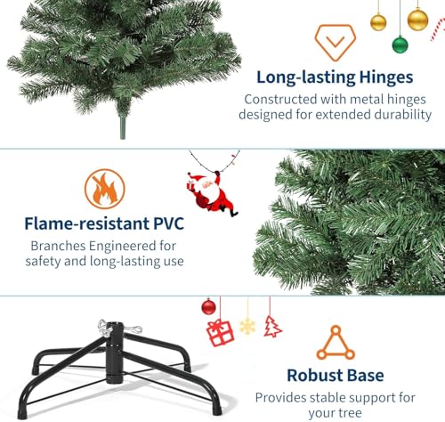 6 ft Artificial Christmas Tree Prelit