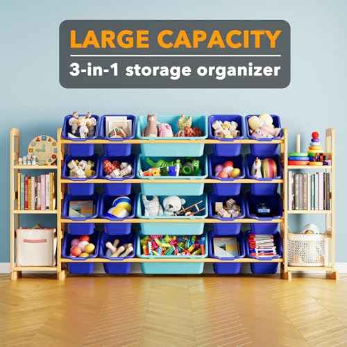 Toy Storage Organizer with 6 Shelves and 20 Bins
