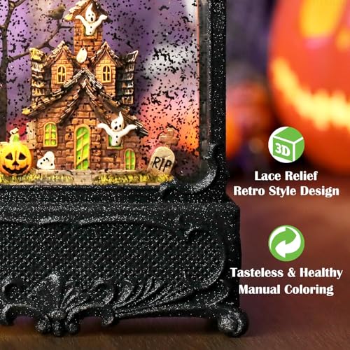 Halloween Snow Globe Lantern Haunted House Halloween Decor