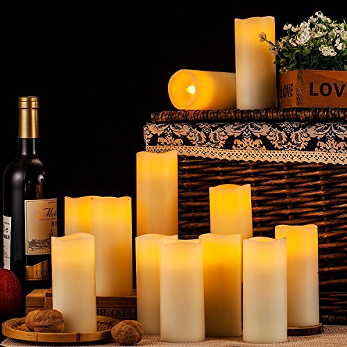 Flameless Candles Flickering LED Candles Set of 12 (12 Count)