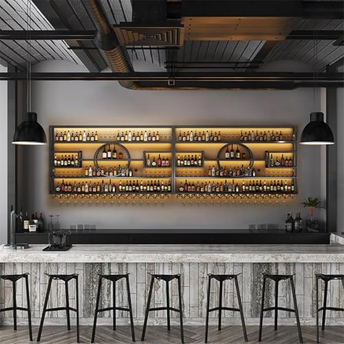 110in Large Wall Mounted Wine Rack