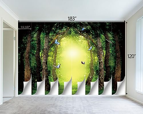 Classy Dream Butterfly Forest Tree Wallpaper for Bedroom Jungle Woodland wall Mural Living Room Large Woods Adhesive Fabric decorr