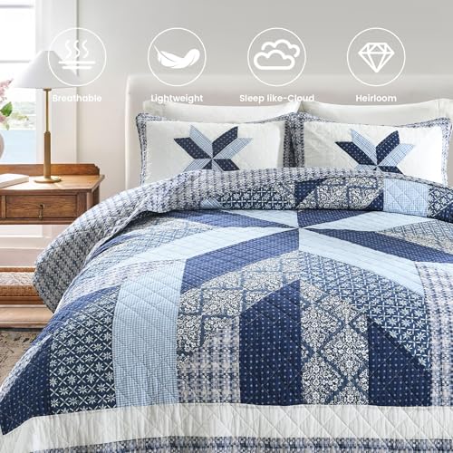 Handmade Quilted 100% Cotton King Comforter Set for Bed
