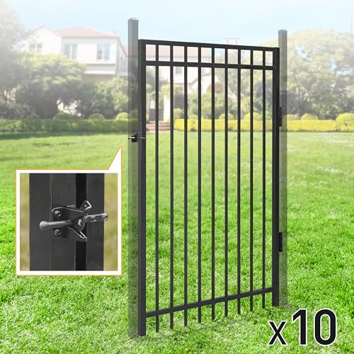 Pack of 10 Heavy Duty Flat Top Fence Gate (10 Count)