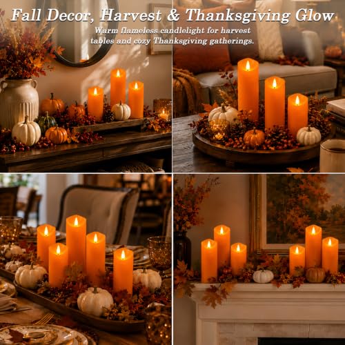 Orange Halloween Flameless Candles