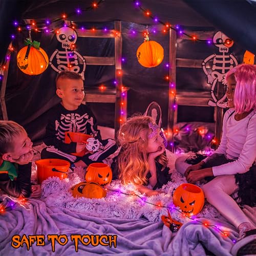 2 Pack Halloween Fairy Lights Plug in (200 Count)