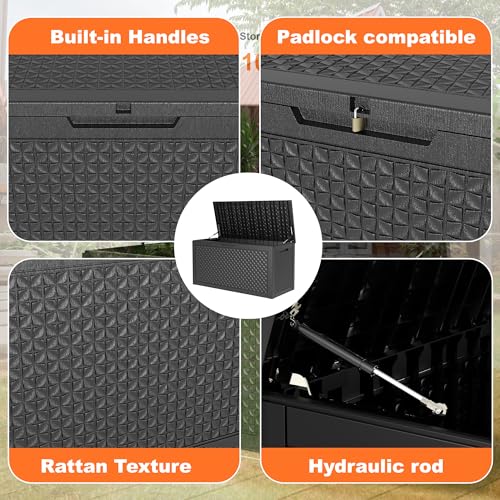 100 Gallon Deck Boxes Outdoor Waterproof