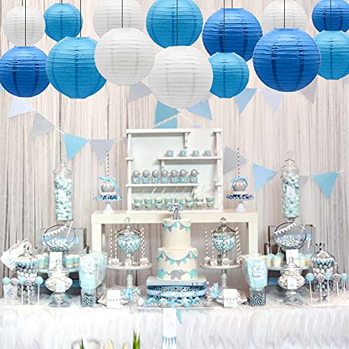Paper Lanterns Party Decorations Blue (15 Count)