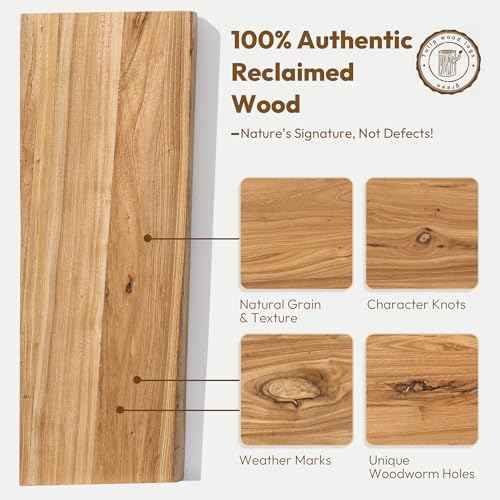 Wood Floating Shelves Live Edge 55” Set of 1