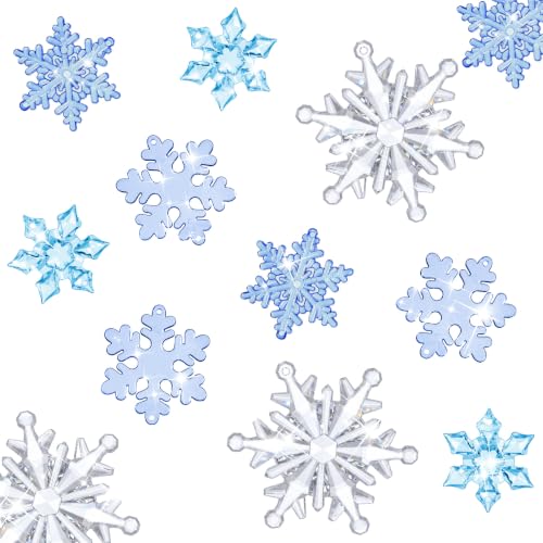 Glacier 40 Pcs Christmas Snowflake Ornaments for Xmas Tree (40 Count)