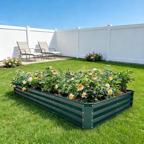 GARDMAX 8x4x1FT Galvanized Raised Garden Bed Kit