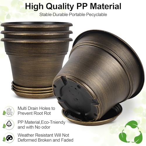 16 inch Plant Pots Outdoor Planters (4 Count)