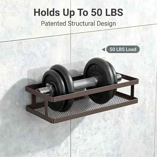 2 Pack Minimalist Shower Caddy Wall Mount (2 Count)