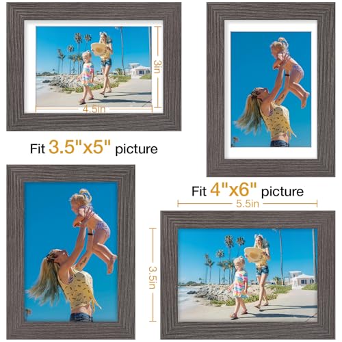4x6 Picture Frames Set of 9 for Wall & Tabletop Display (9 Count)