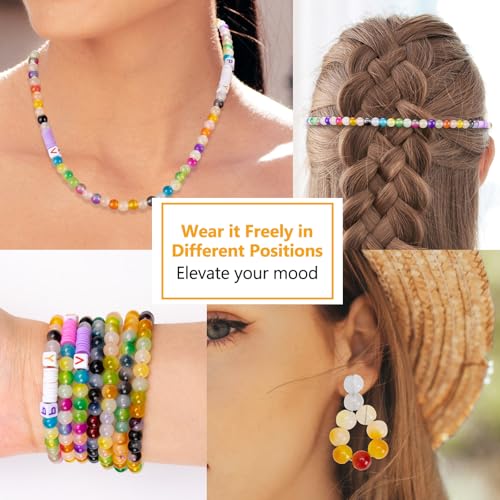 About 1200+ pcs 6mm Glass Beads Bracelet Making Kit (1200 Count)