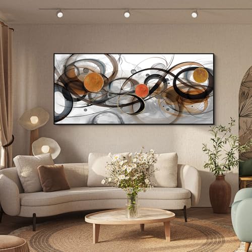 Abstract Canvas Wall Art Orange Picture for Living Room Wall Decor