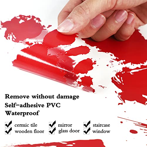 173PCS Halloween Bloody Footprints Floor Clings Plus Tattoos (126 Count)