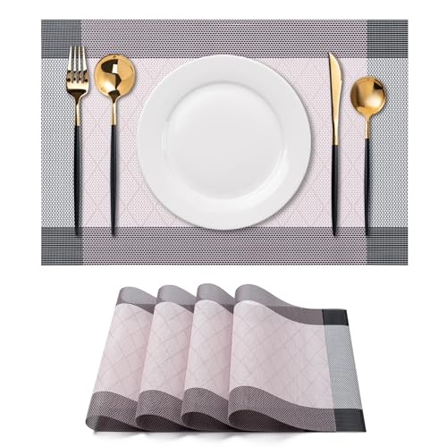 Placemats Set of 4 Washable Indoor (4 Count)